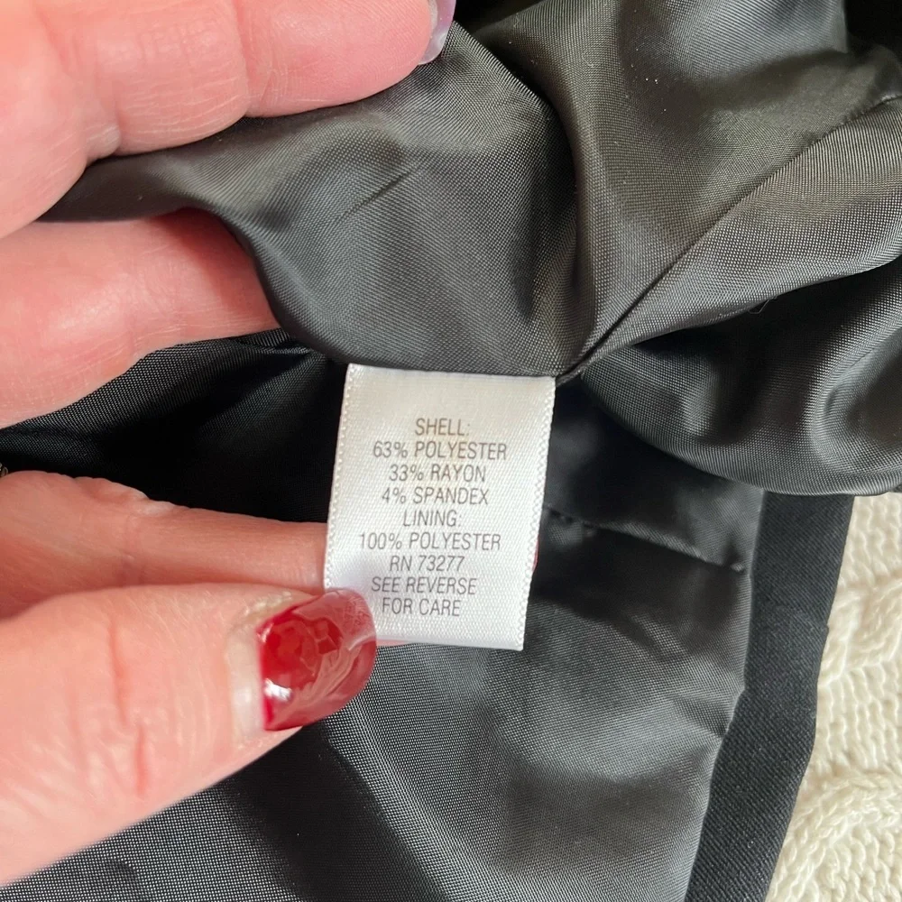Elle Rich Black Tailored Blazer Jacket Women’s size 6 - Picture 10 of 14